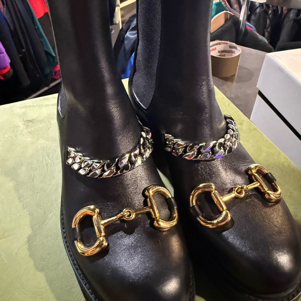 Gucci Black Ankle Chelsea Boots